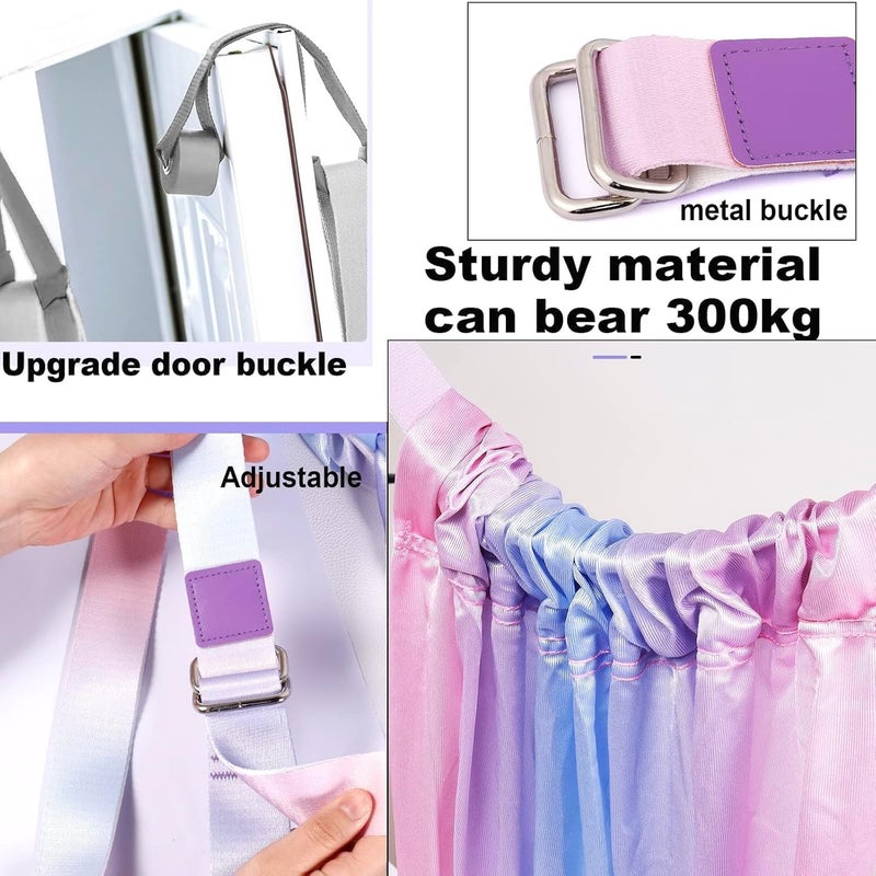 Elfzone Yoga Door Swing - Yoga Strap, Backbend Training Stretching Rope with Door Anchor, Flexibility Trainer Stretching Equipment Assist Stretch Strap for Fitness Gymnastics Dance Aerial Yoga Ballet - Image 3